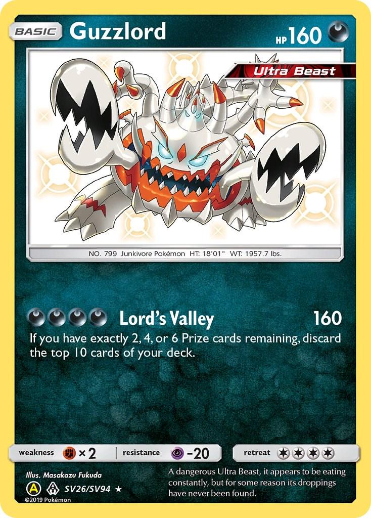 Hidden Fates Guzzlord Pokémon card